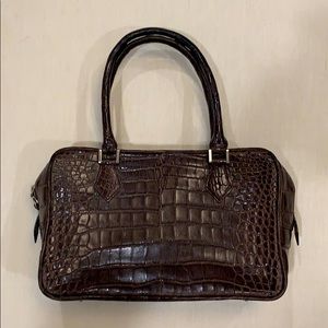 Genuine Crocodile Double Handle Bag